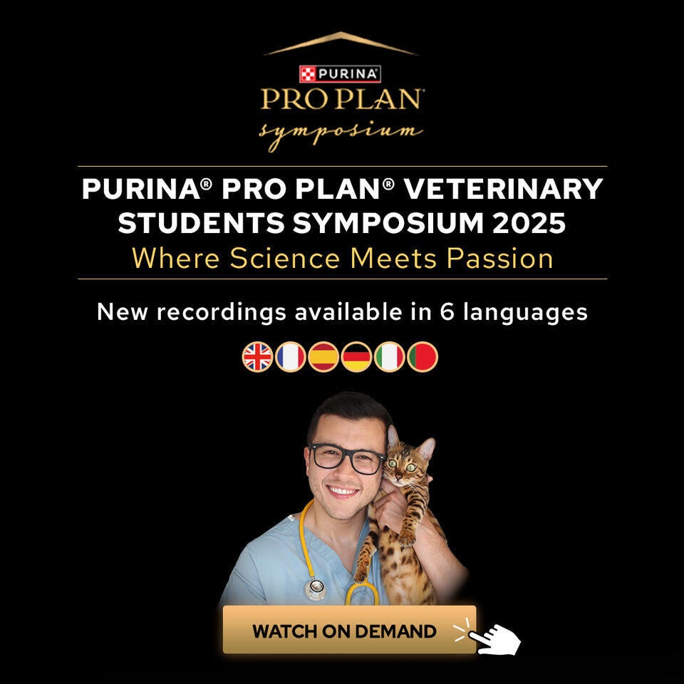 Cartaz do simpósio veterinário Purina Pro Plan 2025