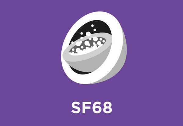 Contem o mesmo nivel garantido de bactérias lácticas acidófilas vivas da estirpe patenteada SF68