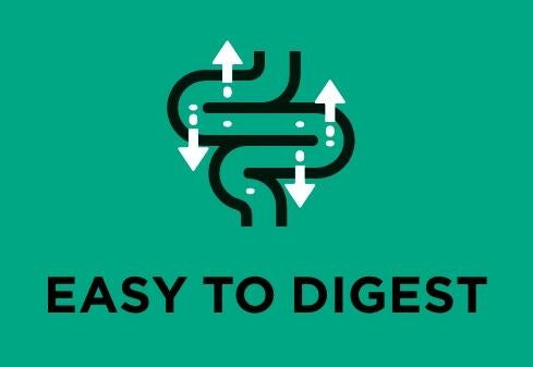Formulado com ingredientes de fácil digestão