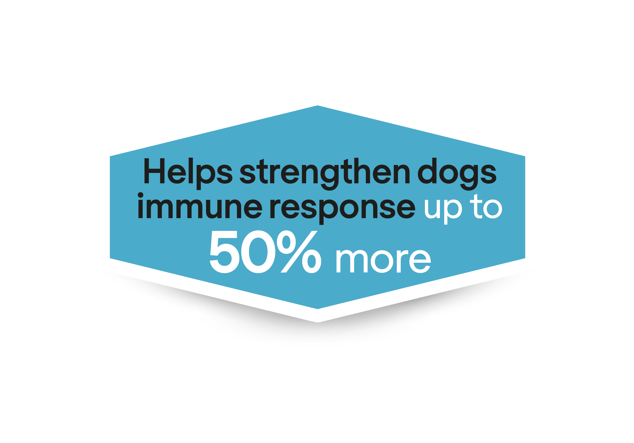 Ajuda a fortalecer a resposta imunitária dos cães até mais 50%