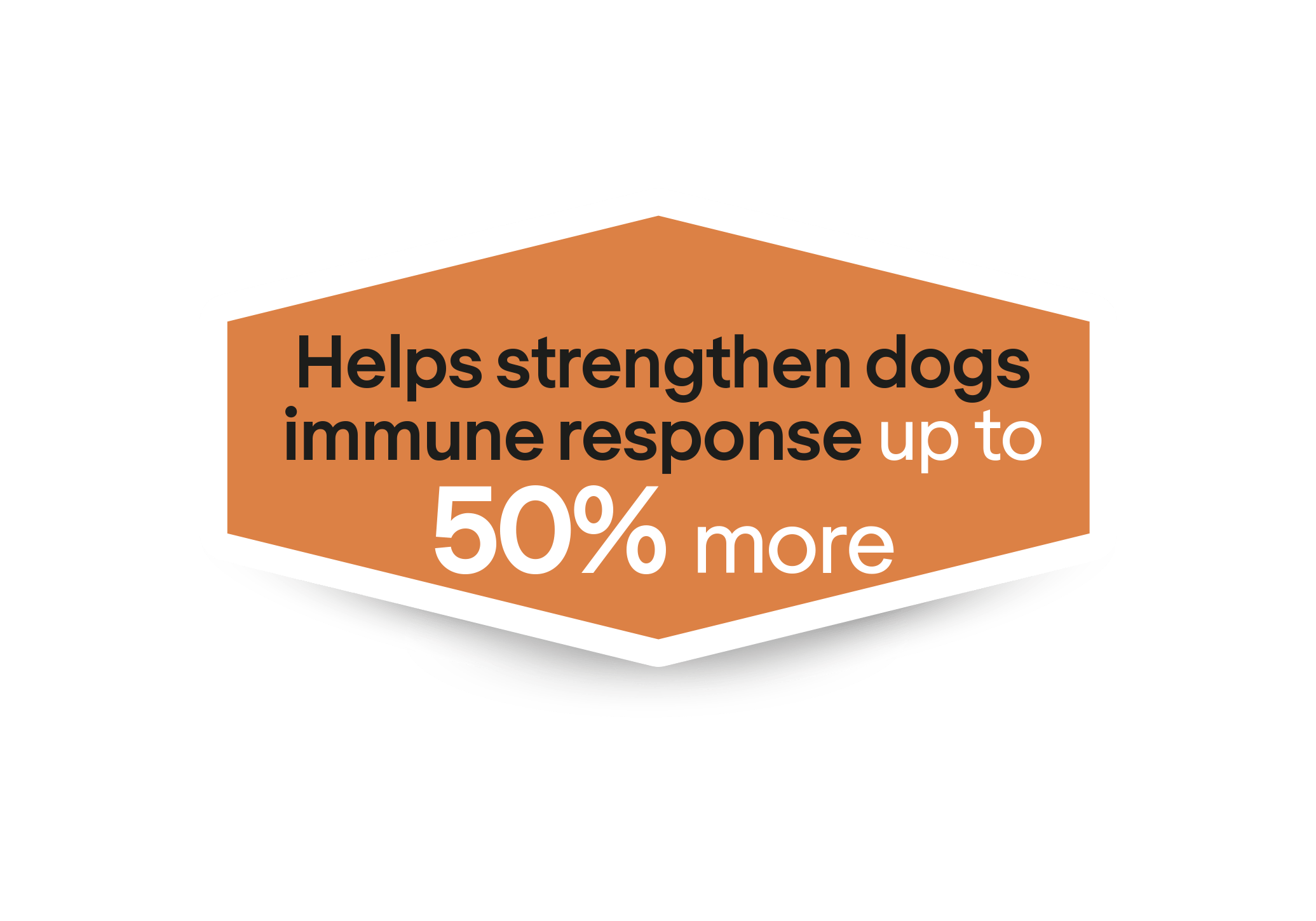 Ajuda a fortalecer a resposta imunitária dos cães até mais de 50%