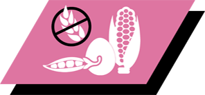 Formulado com fontes proteicas selecionadas de elevada qualidade, sem trigo, para suportar a tolerância ao alimento